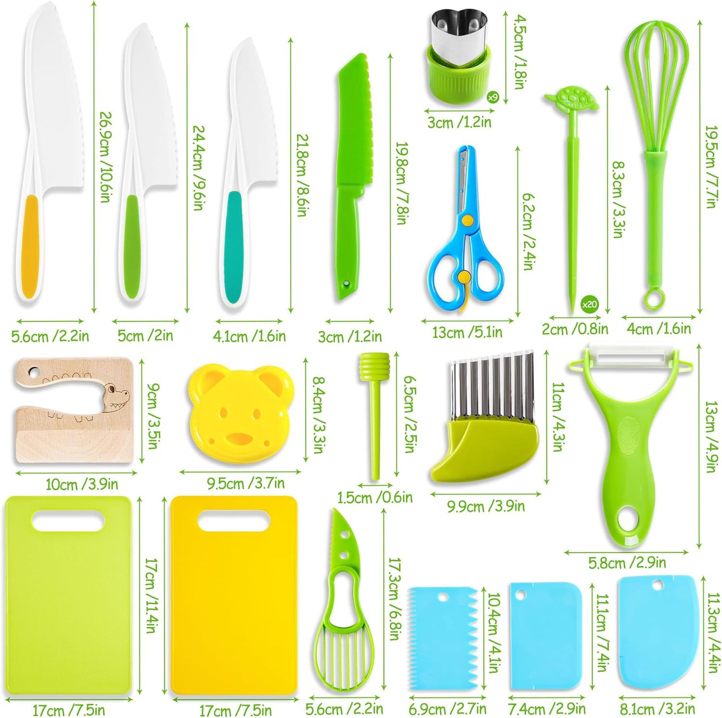 Kids Real Kitchen Tool Set — Safe, Child-Sized Cooking Utensils for Little Chefs