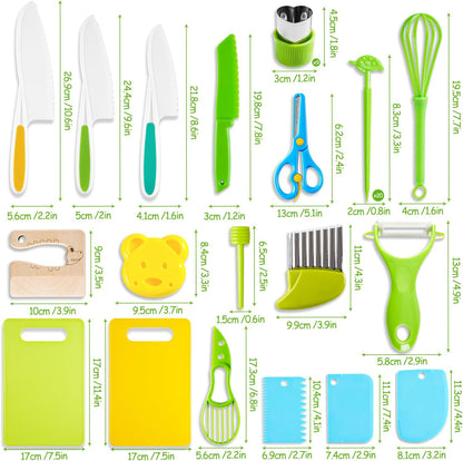 Kids Real Kitchen Tool Set — Safe, Child-Sized Cooking Utensils for Little Chefs