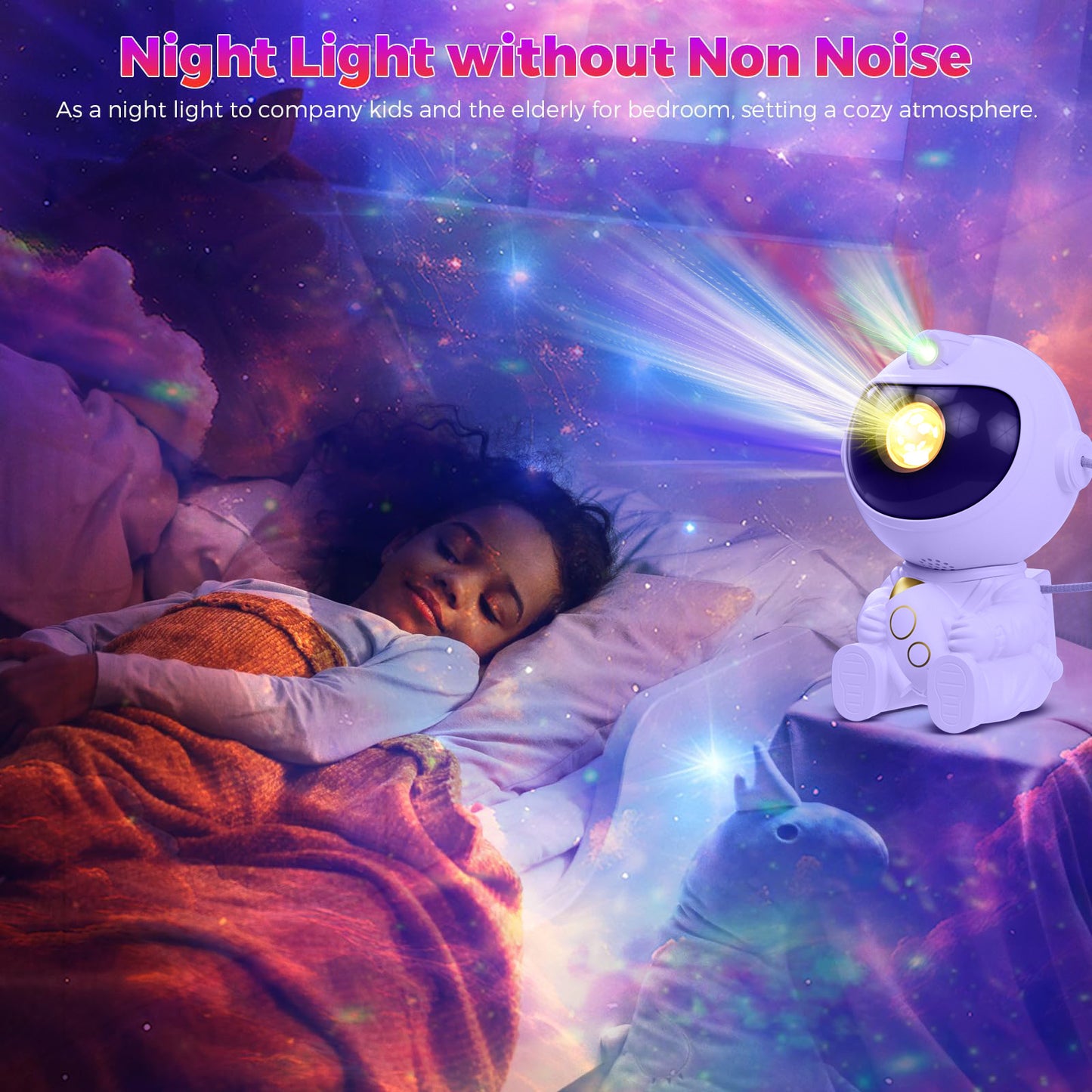 Astronaut Star Projector Night Light with Remote