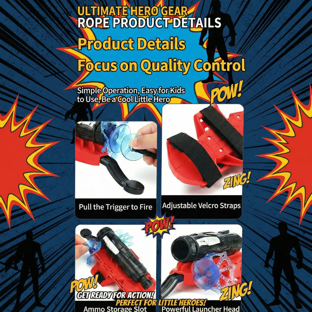 WebSlinger Pro™ Hero Gauntlet — Complete Wrist Launcher Training Set