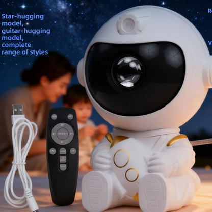 Astronaut Star Projector Night Light with Remote