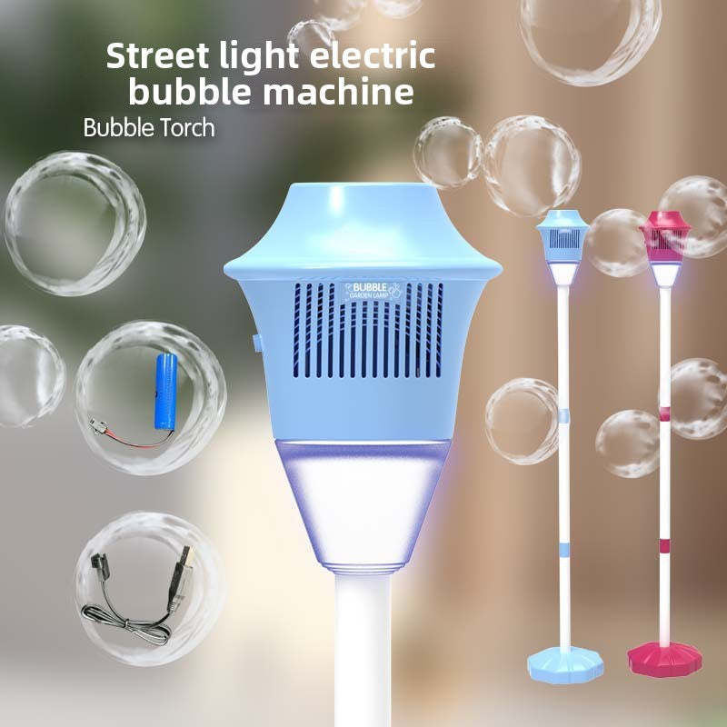 Automatic Bubble Machine for Kids — Light & Sound Bubble Blower (Rechargeable)