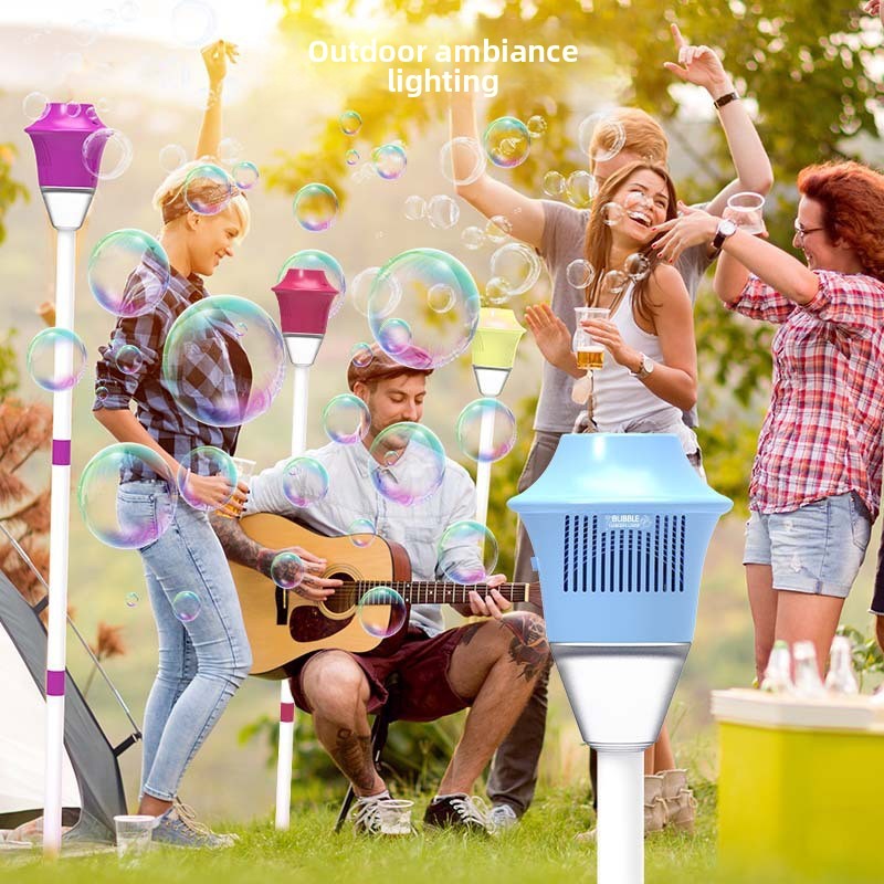 Automatic Bubble Machine for Kids — Light & Sound Bubble Blower (Rechargeable)