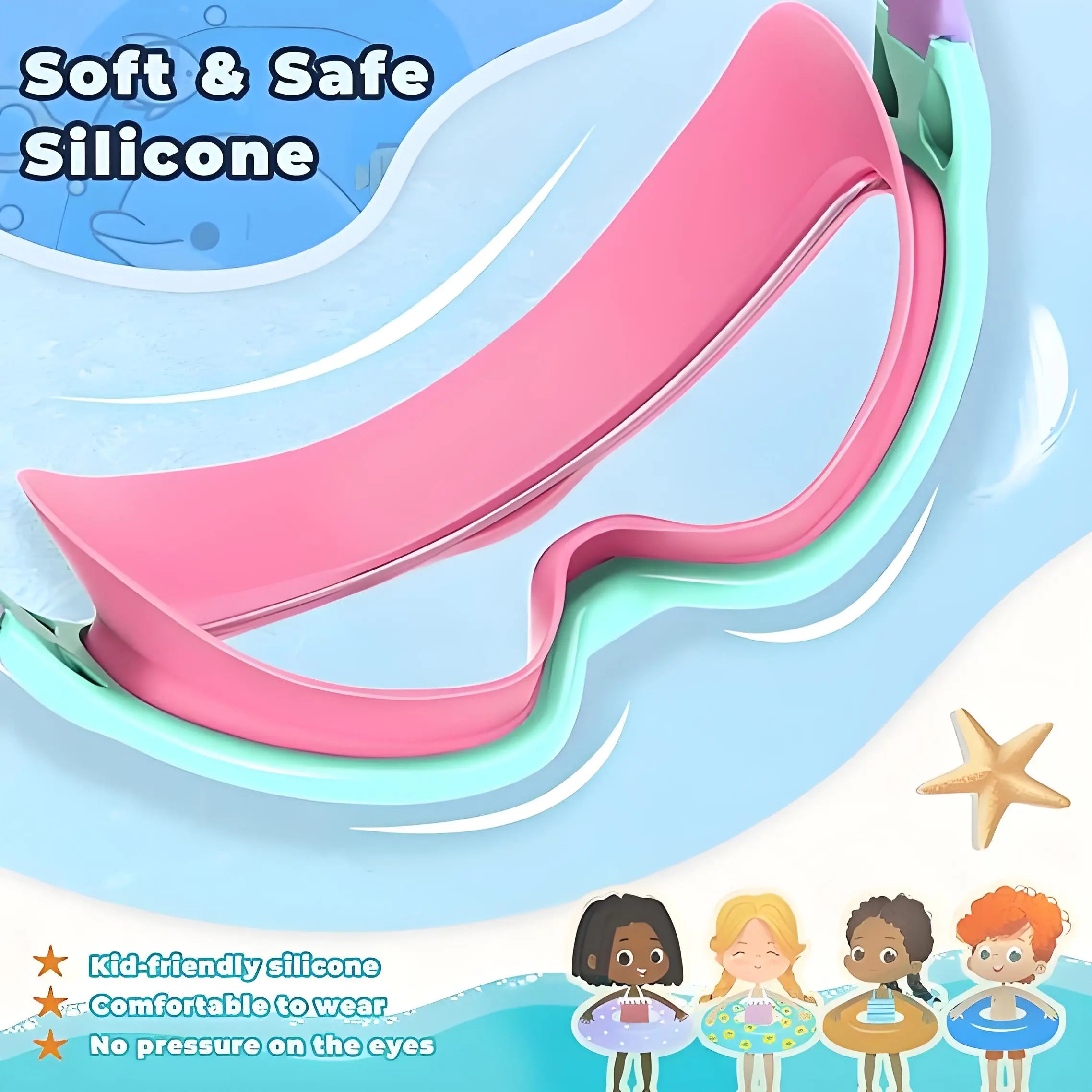 Splash Pro Kids Swim Goggles with Built-In Earplugs