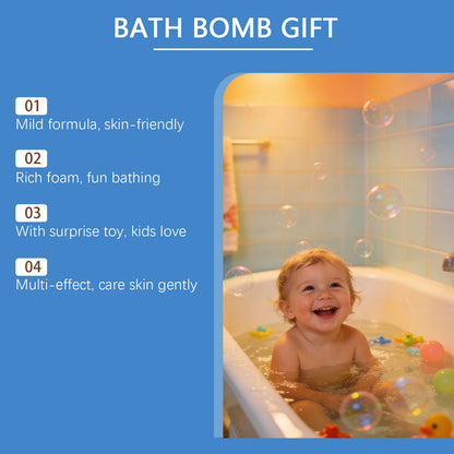 Kids Bubble Bath Bombs with Surprise Toys — Ocean-Themed Bath Time Set