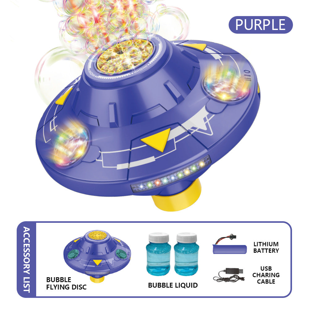 UFO bubble machine with rotating light