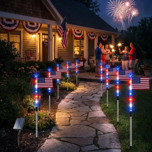 American Flag Solar Lights (8-Pack) — America 250 Edition