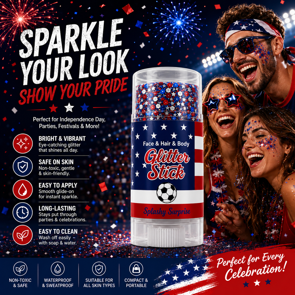 Fourth of July Glitter Stick