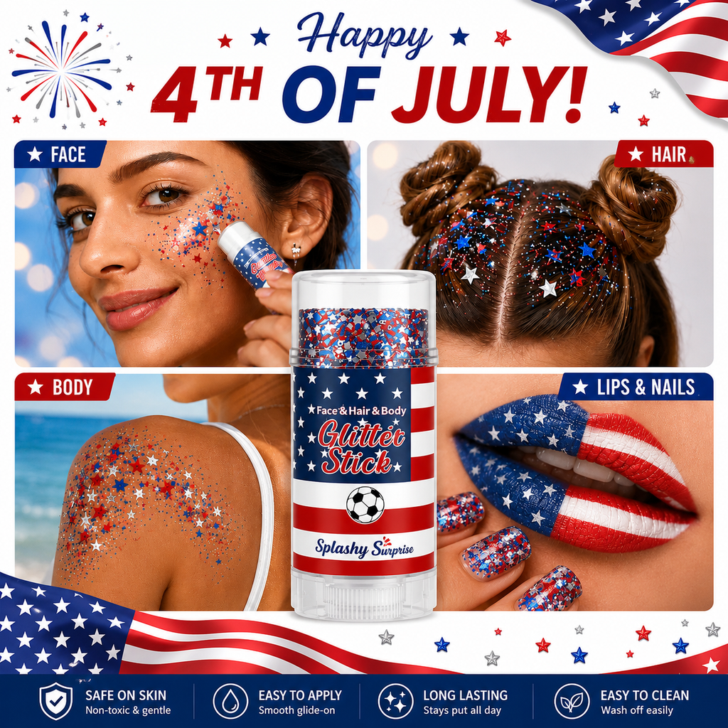 Fourth of July Glitter Stick