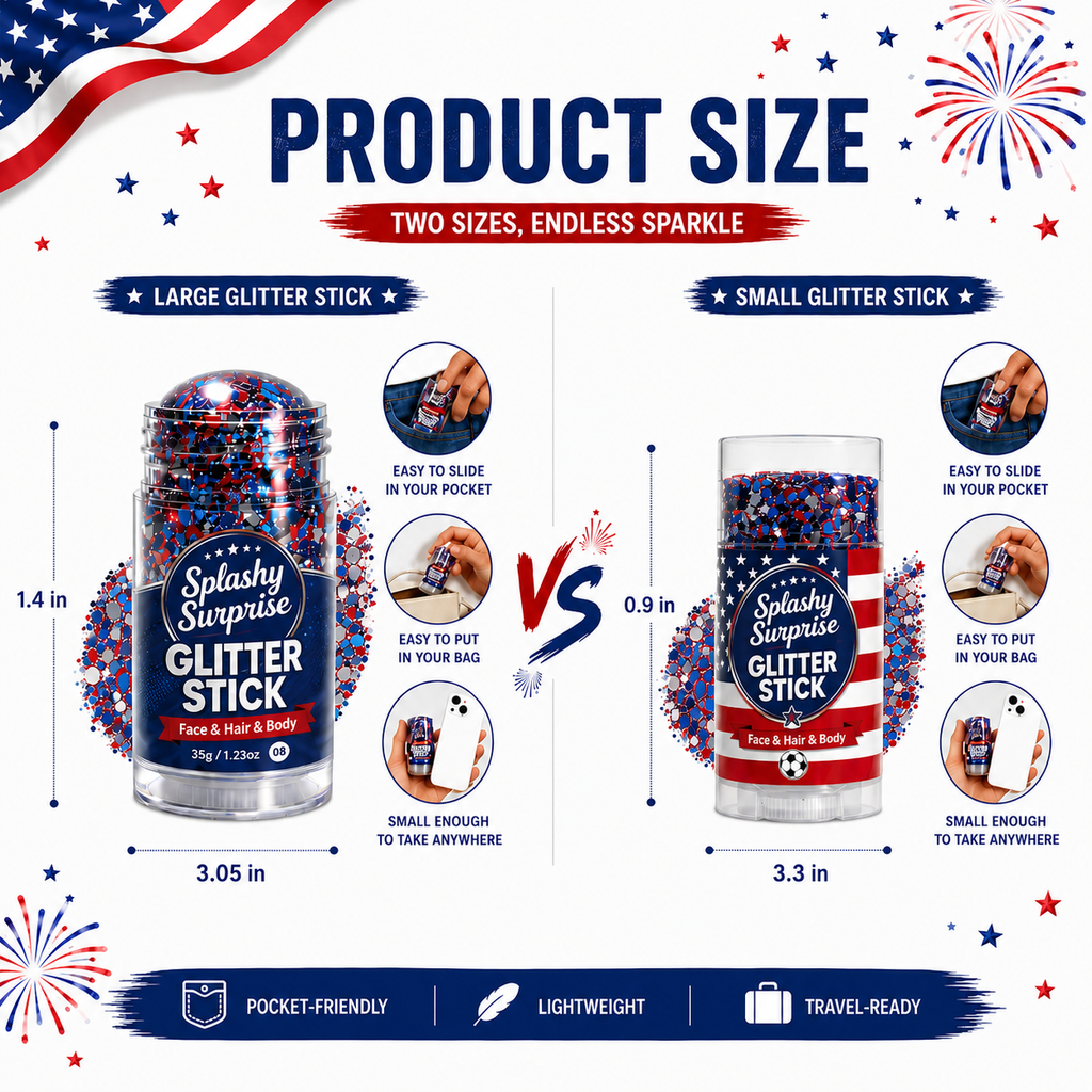 Fourth of July Glitter Stick
