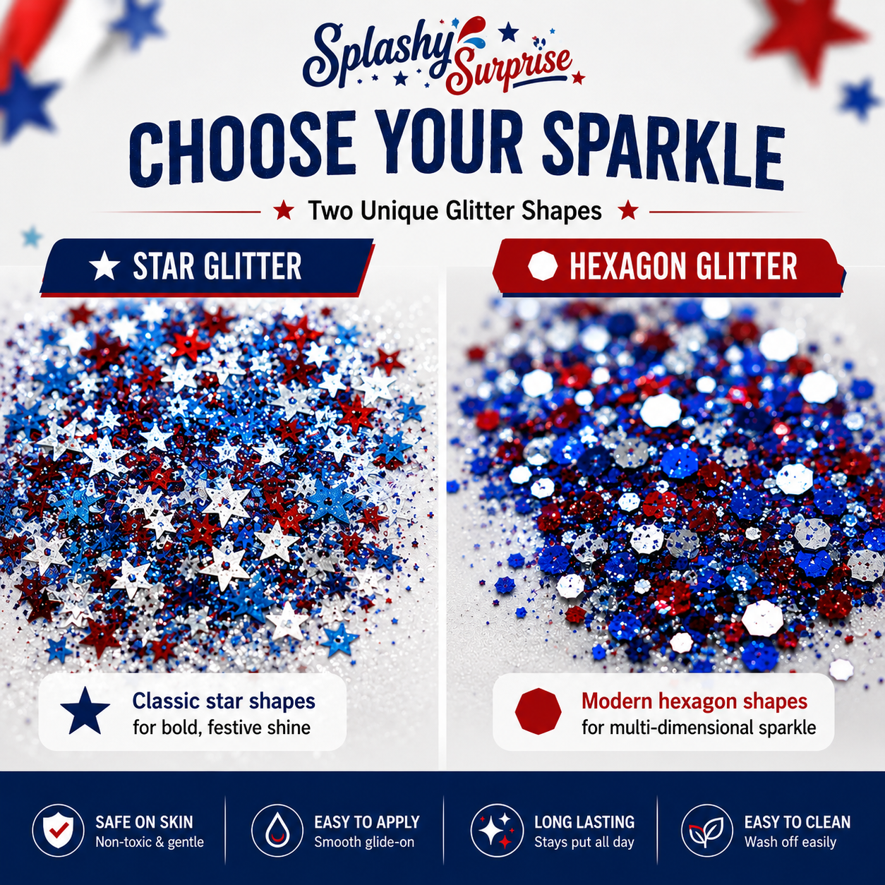 Fourth of July Glitter Stick
