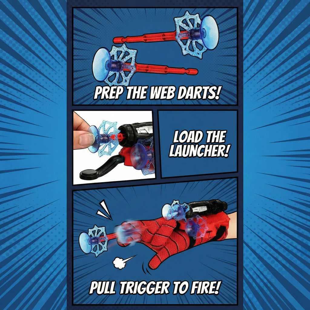 WebSlinger Pro™ Hero Gauntlet — Complete Wrist Launcher Training Set