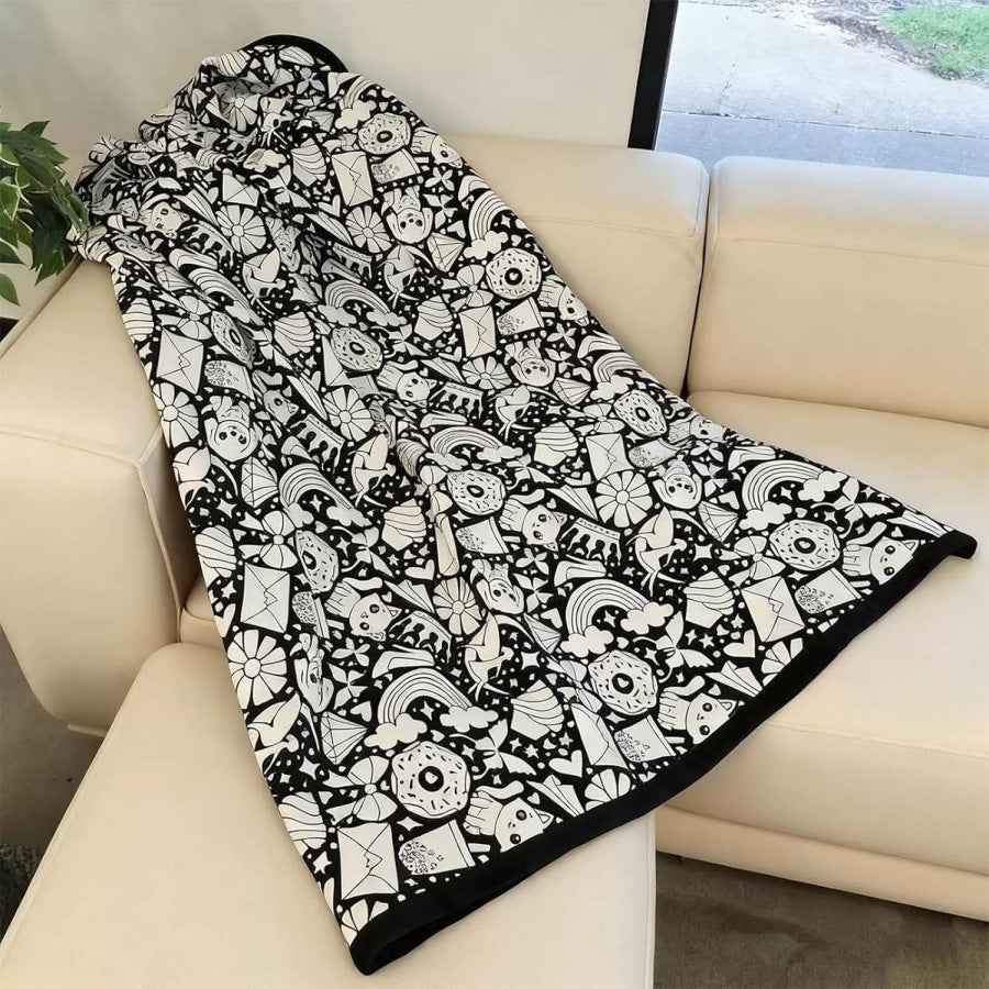 Giant Velvet Coloring Blanket for Kids — Reusable, Washable Markers Included
