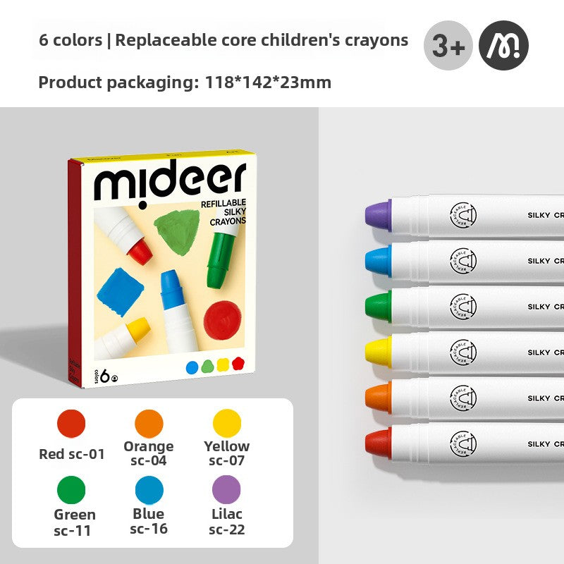 Washable Silky Crayons for Kids — Quick-Dry & Mess-Free (12 & 24 Count)