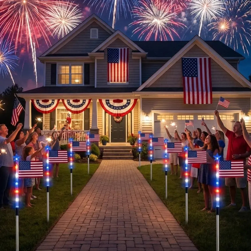 American Flag Solar Lights (8-Pack) — America 250 Edition