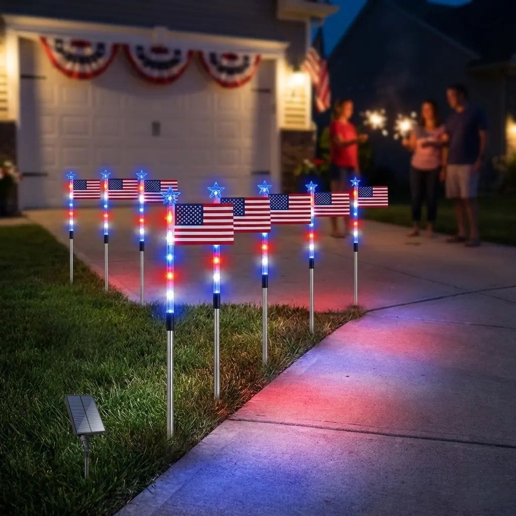 American Flag Solar Lights (8-Pack) — America 250 Edition