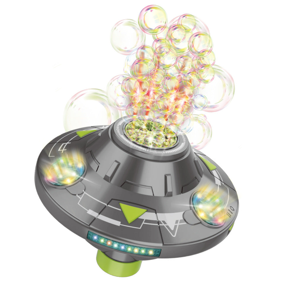 UFO bubble machine with rotating light