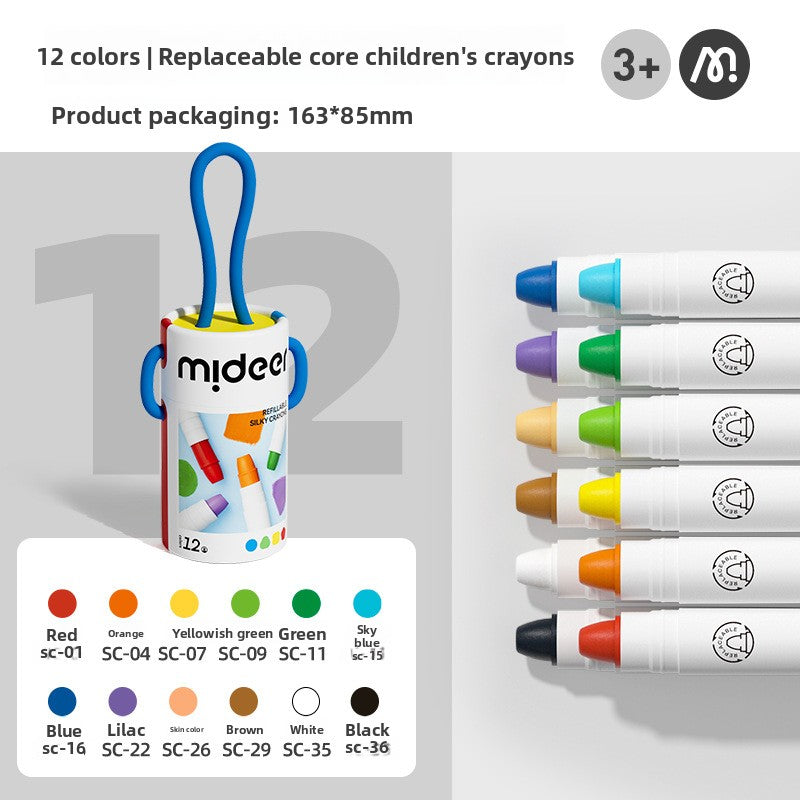 Washable Silky Crayons for Kids — Quick-Dry & Mess-Free (12 & 24 Count)