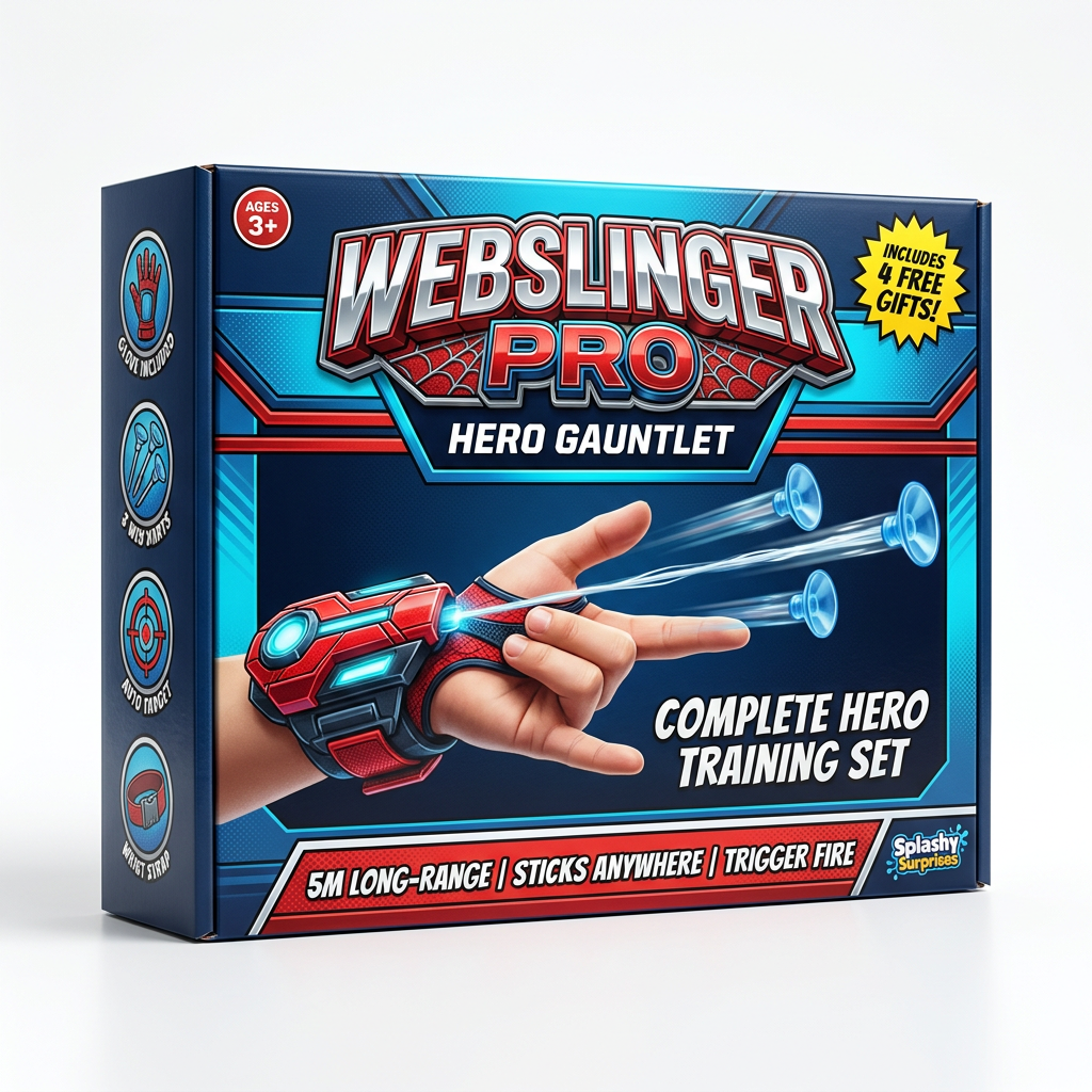 WebSlinger Pro Hero Gauntlet Premium Product Packaging Box