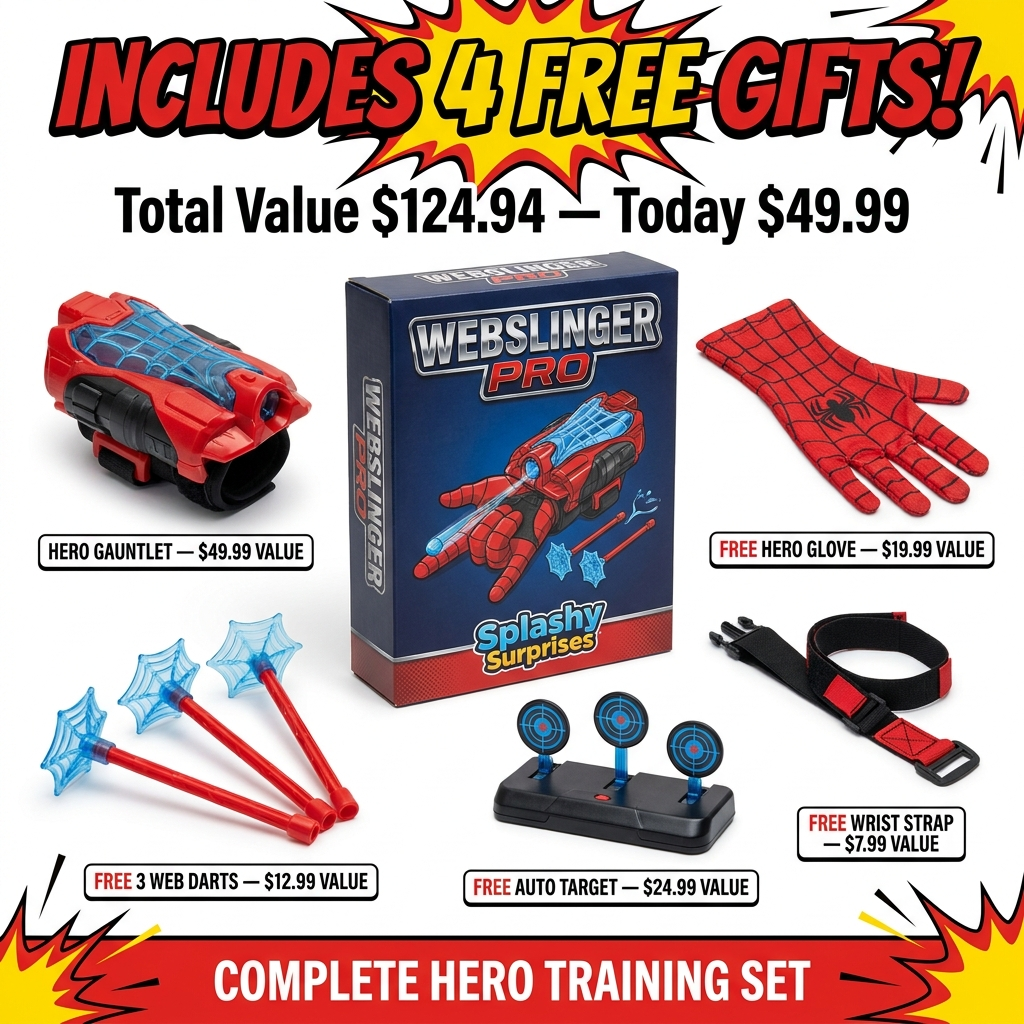 WebSlinger Pro Hero Gauntlet - Includes 4 Free Gifts - Total Value $124.94