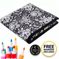 Giant Velvet Coloring Blanket — Free Washable Markers Included