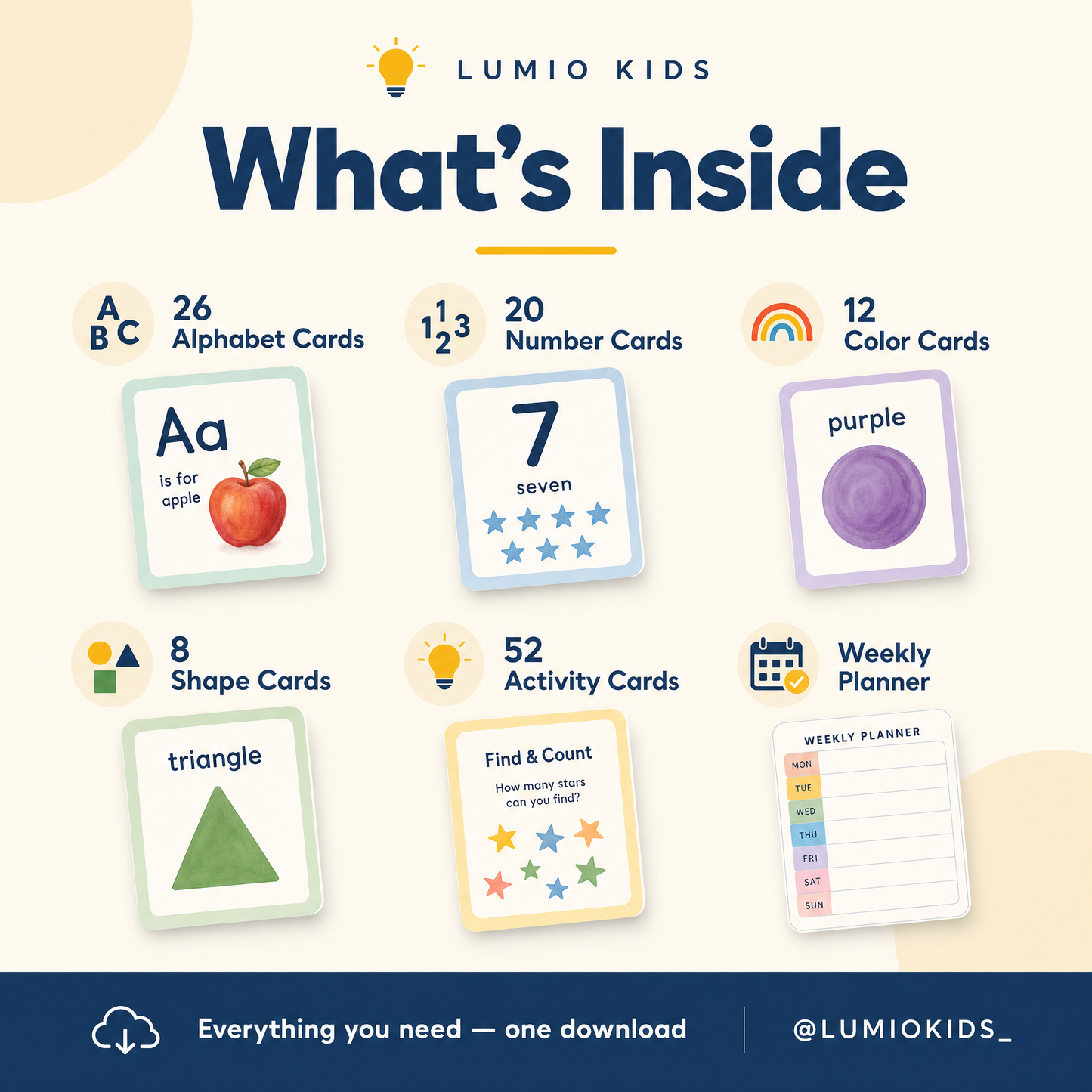 Quiet Time Bundle  52 Screen-Free Toddler Activities + Flashcards & Calm-Down Cards (Printable) PDF