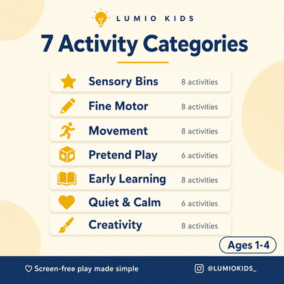 Quiet Time Bundle  52 Screen-Free Toddler Activities + Flashcards & Calm-Down Cards (Printable) PDF