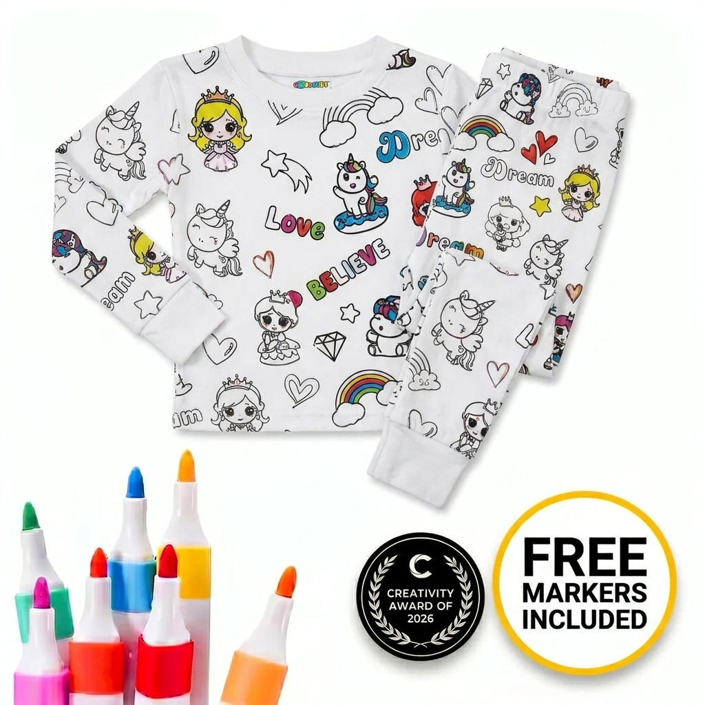 Doodle Dreams Color-In Pajamas (Free Markers)